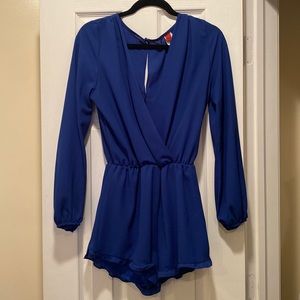 Royal Blue Long-Sleeved Romper